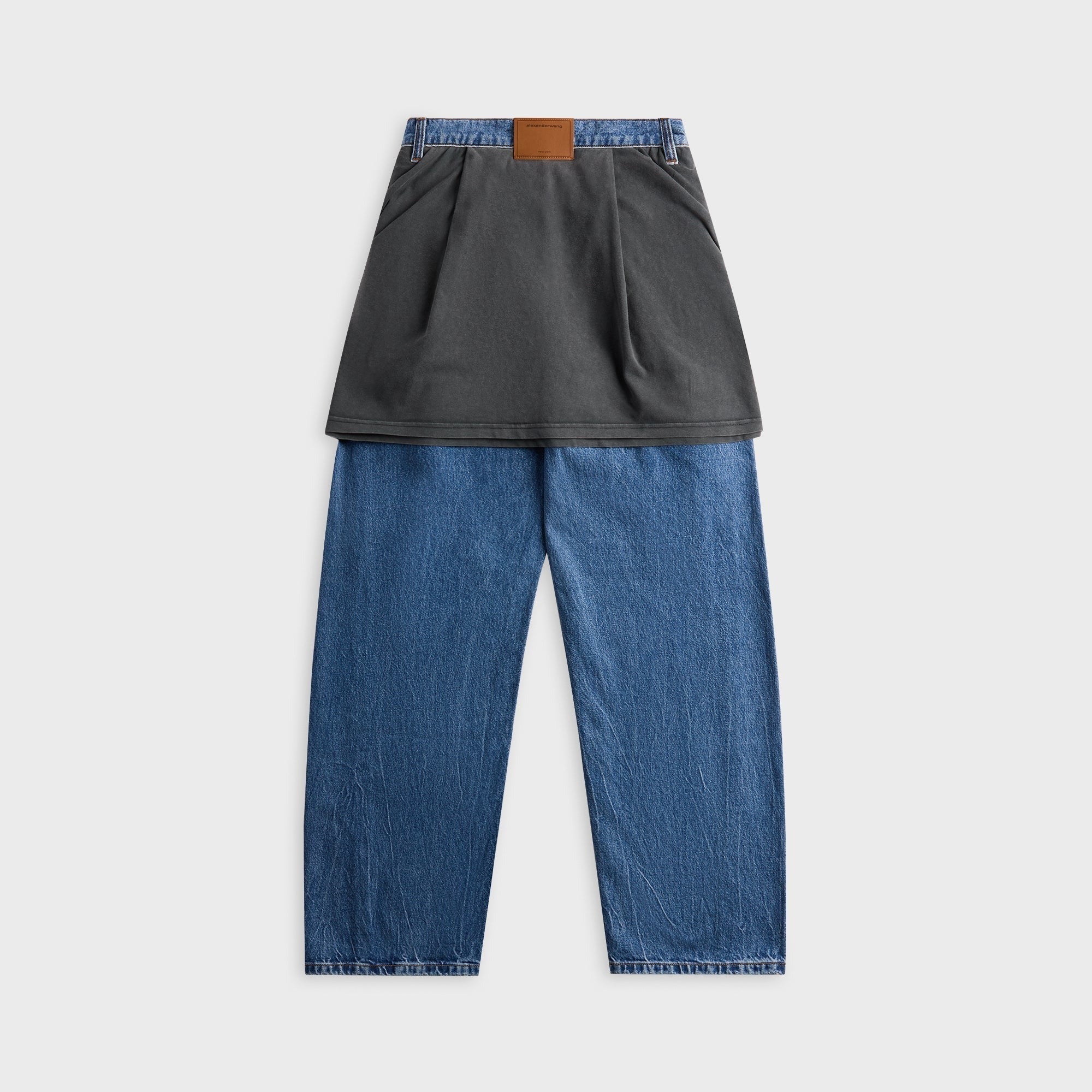 Alexander Wang Pre-Styled Slouchy Jean with Tied Tee - Vintage Marbled Blue
