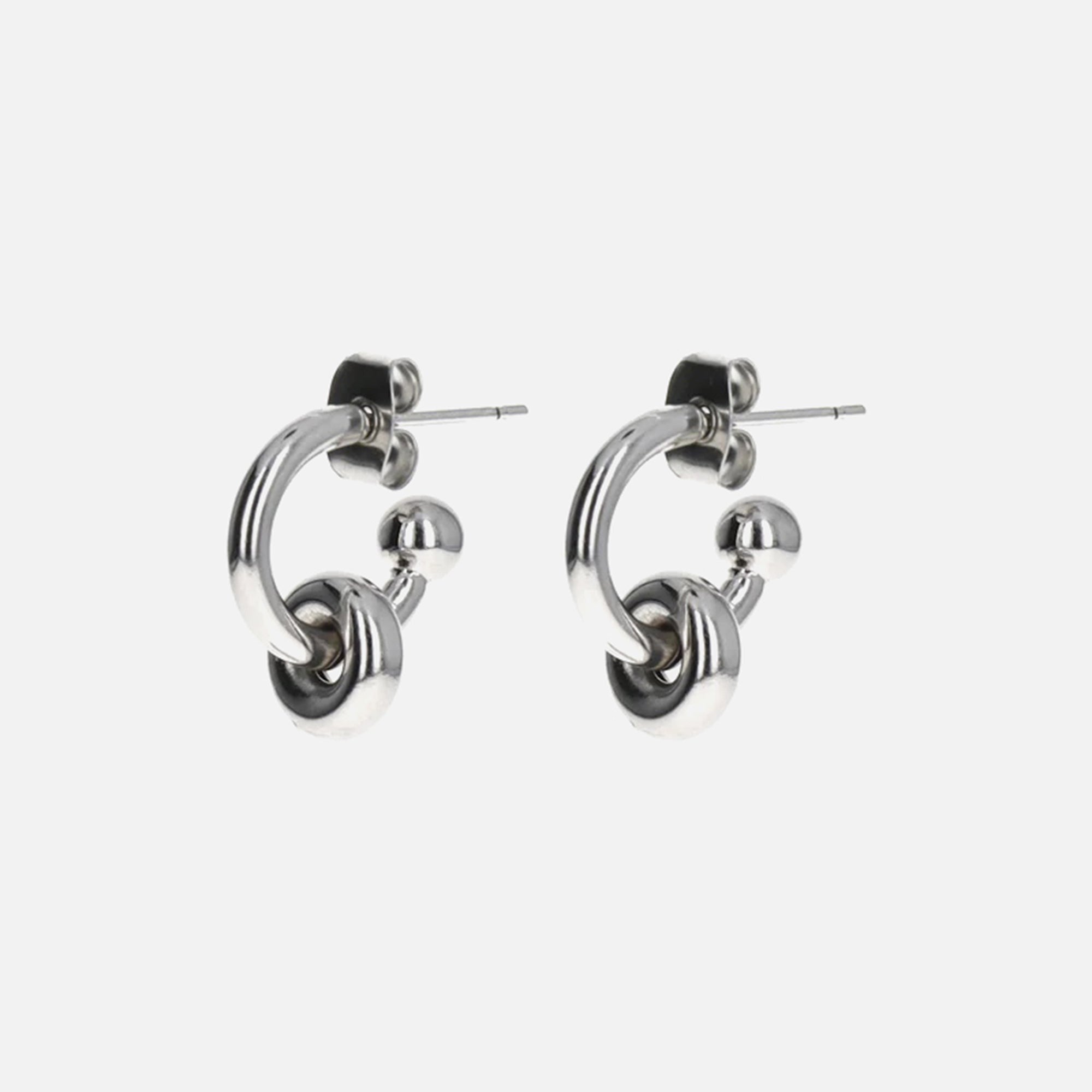 Justine Clenquet Ethan Earrings - Palladium