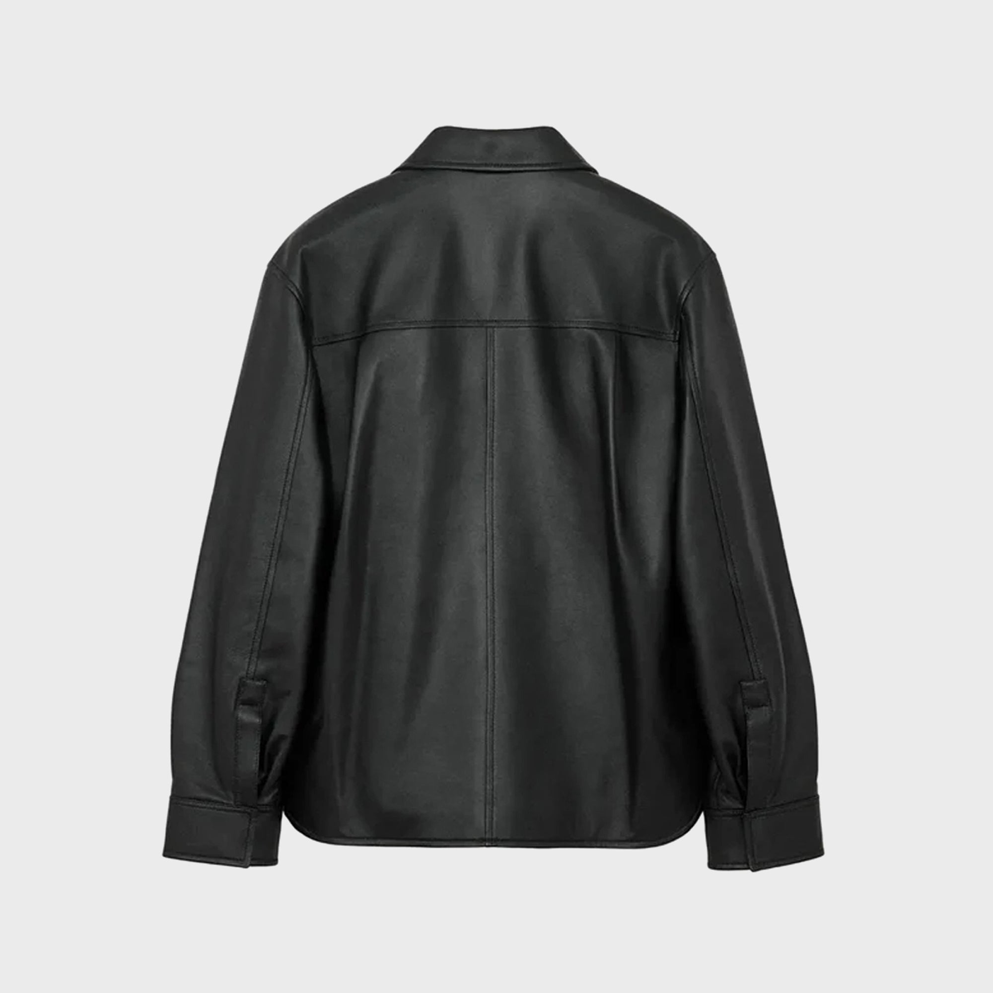 Loewe Overshirt in Nappa Lambskin - Black