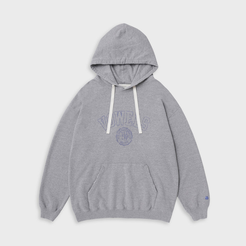vowels Faded Collegiate Hoodie - Grey Heather