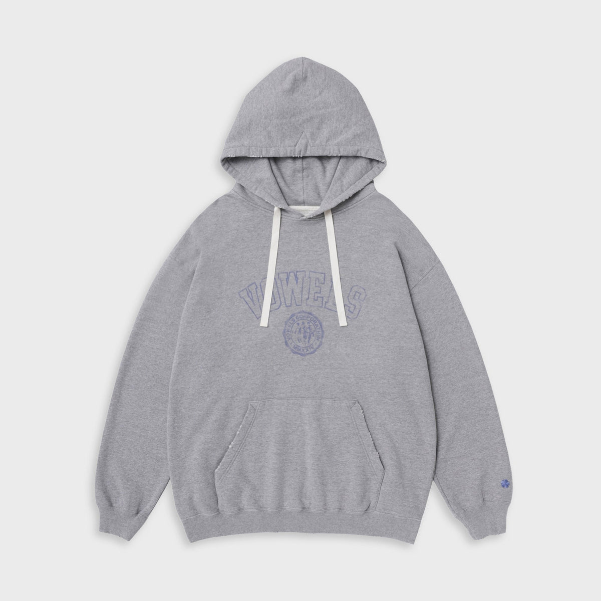 vowels Faded Collegiate Hoodie - Grey Heather