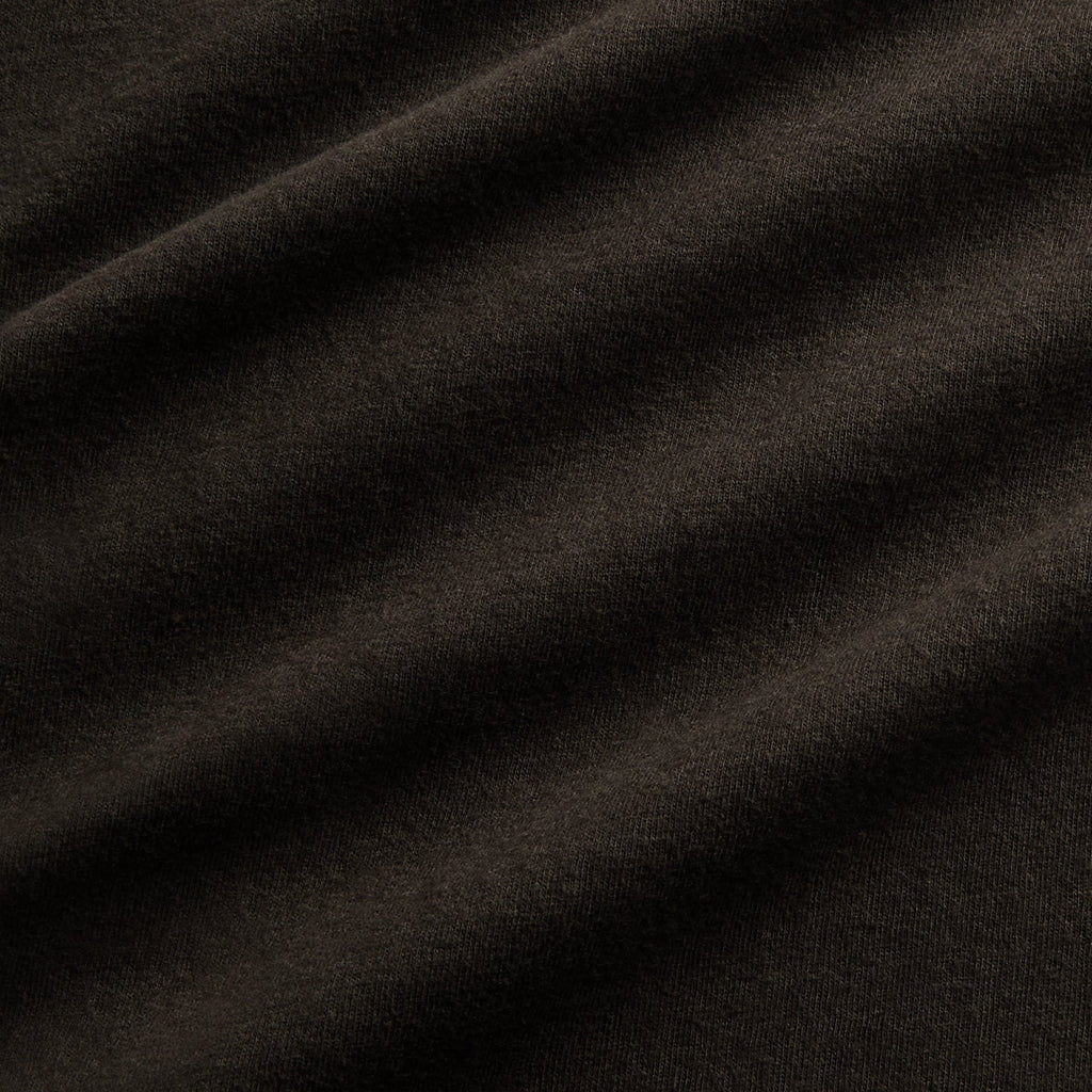 Auralee Brushed Organic Cotton Jersey Tee - Ink Black
