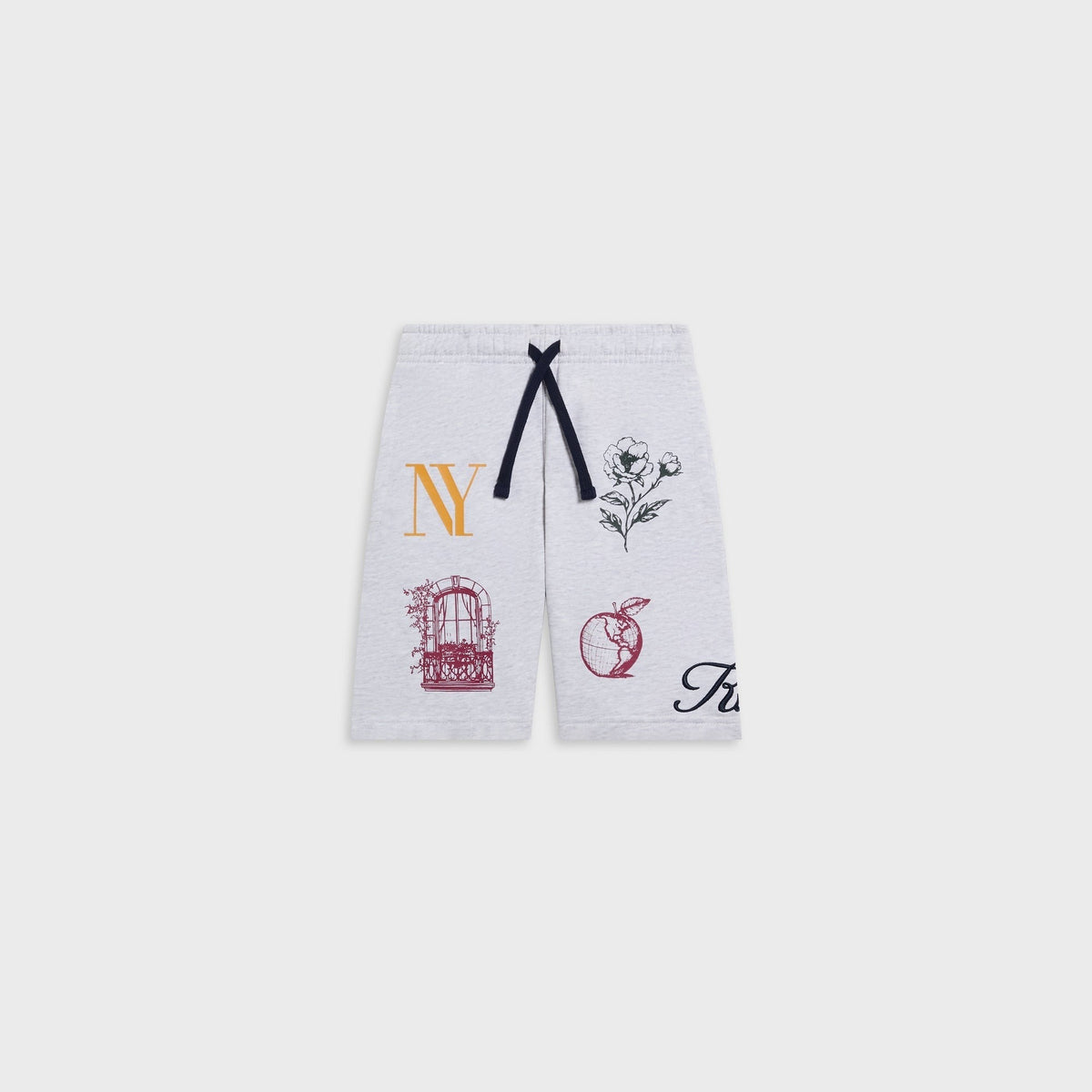 Kith Kids Logo Nelson Short - Light Heather Grey