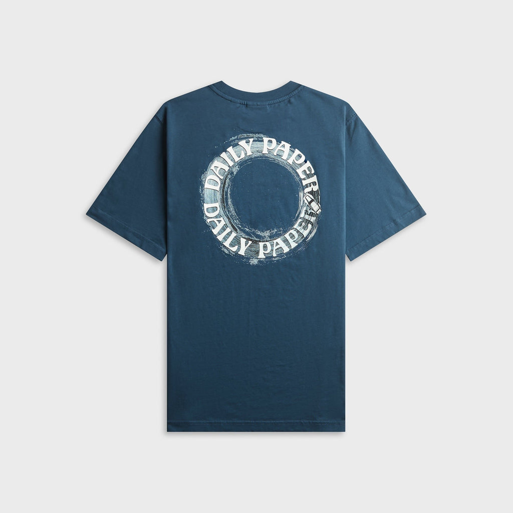 Daily Paper Orbit Drift Short Sleeve Tee - Blue Wing Teal