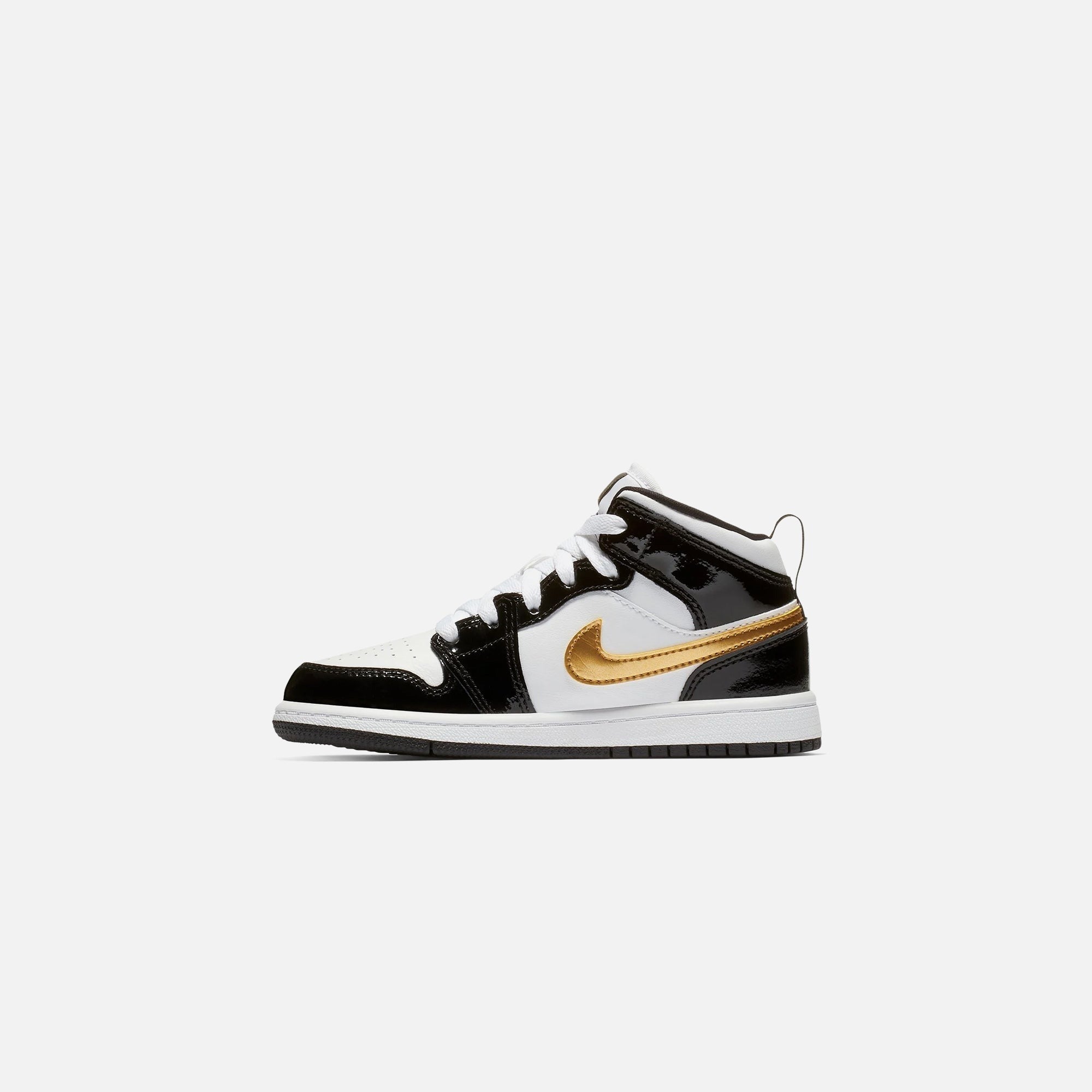 Nike PS Air Jordan 1 Mid SE - Black / Metallic Gold / White