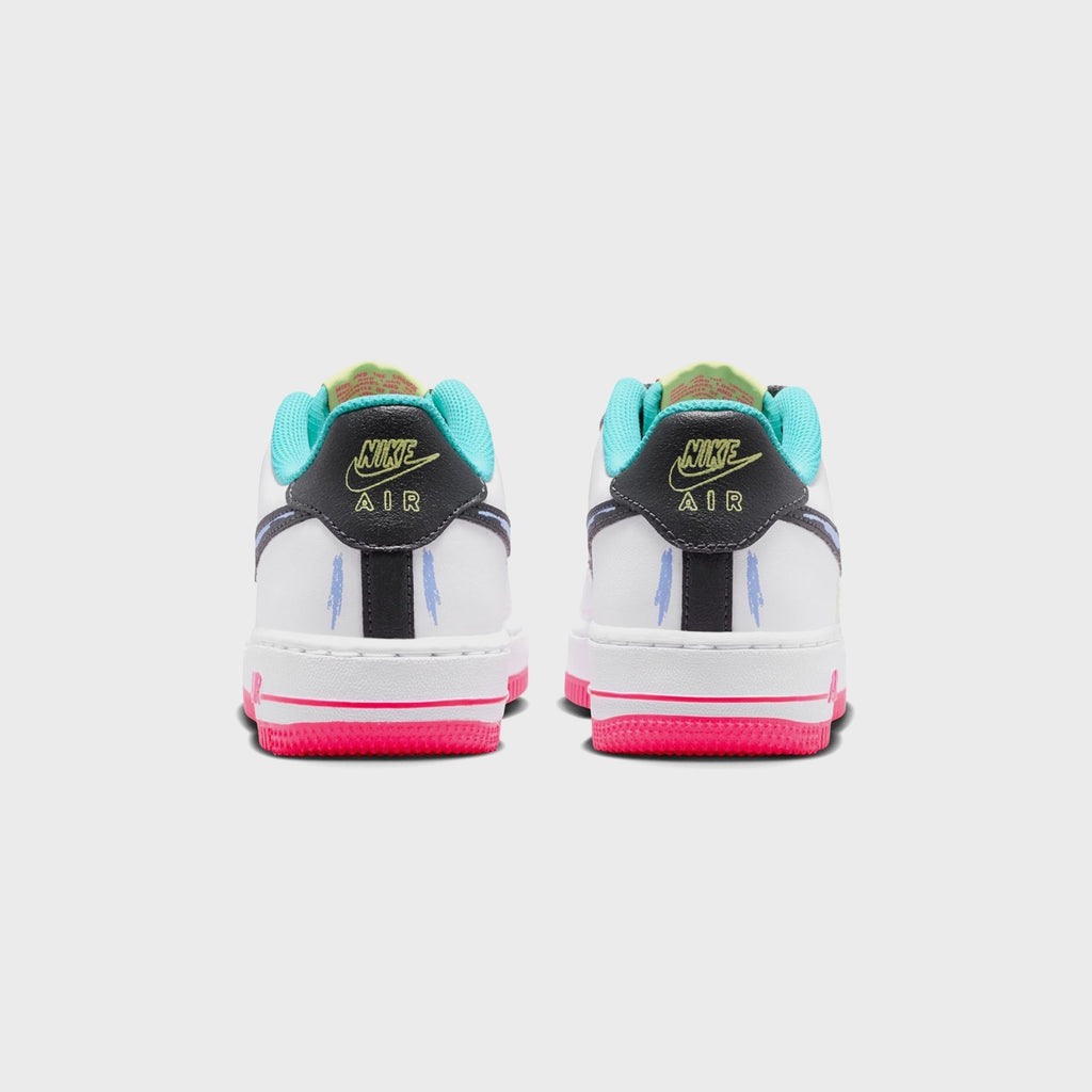Nike GS Air Force 1 Low - White / Hyper Pink / Dusty Cactus / Anthracite