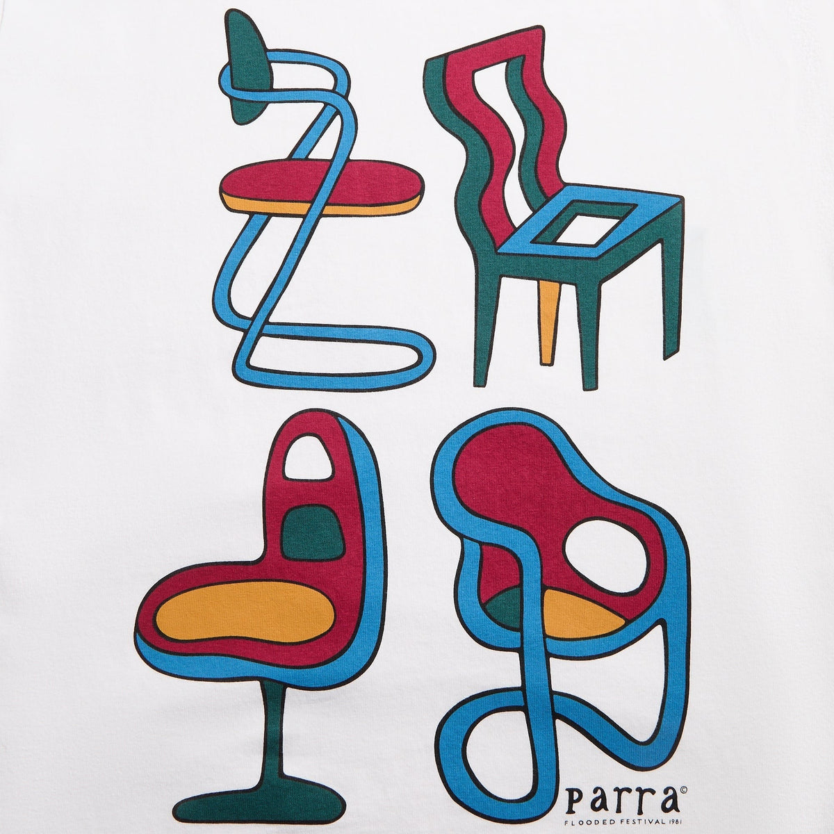 by Parra Unreasonable Chairs Tee - White