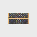 WGACA Louis Vuitton x Takashi Murakami International Wallet - Black / Multi