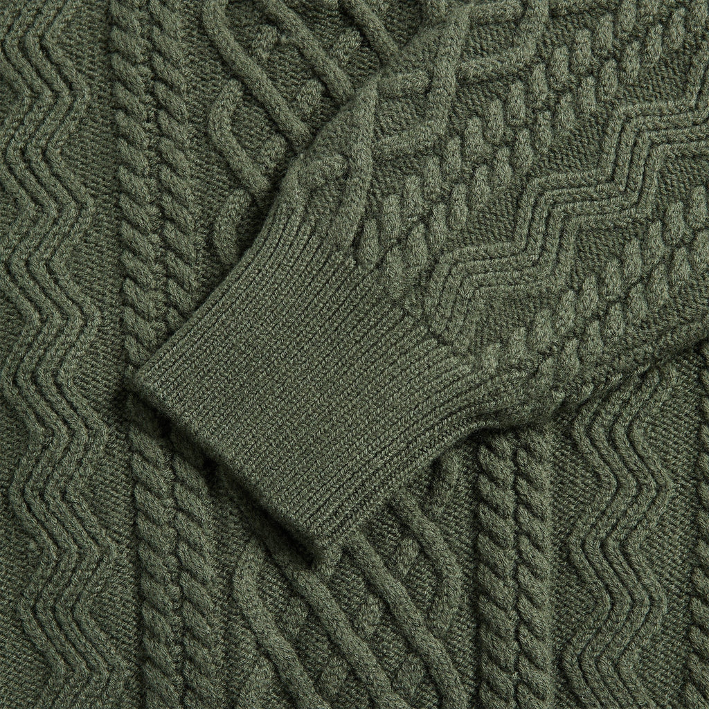Loewe Zip Up Sweater - Khaki Green