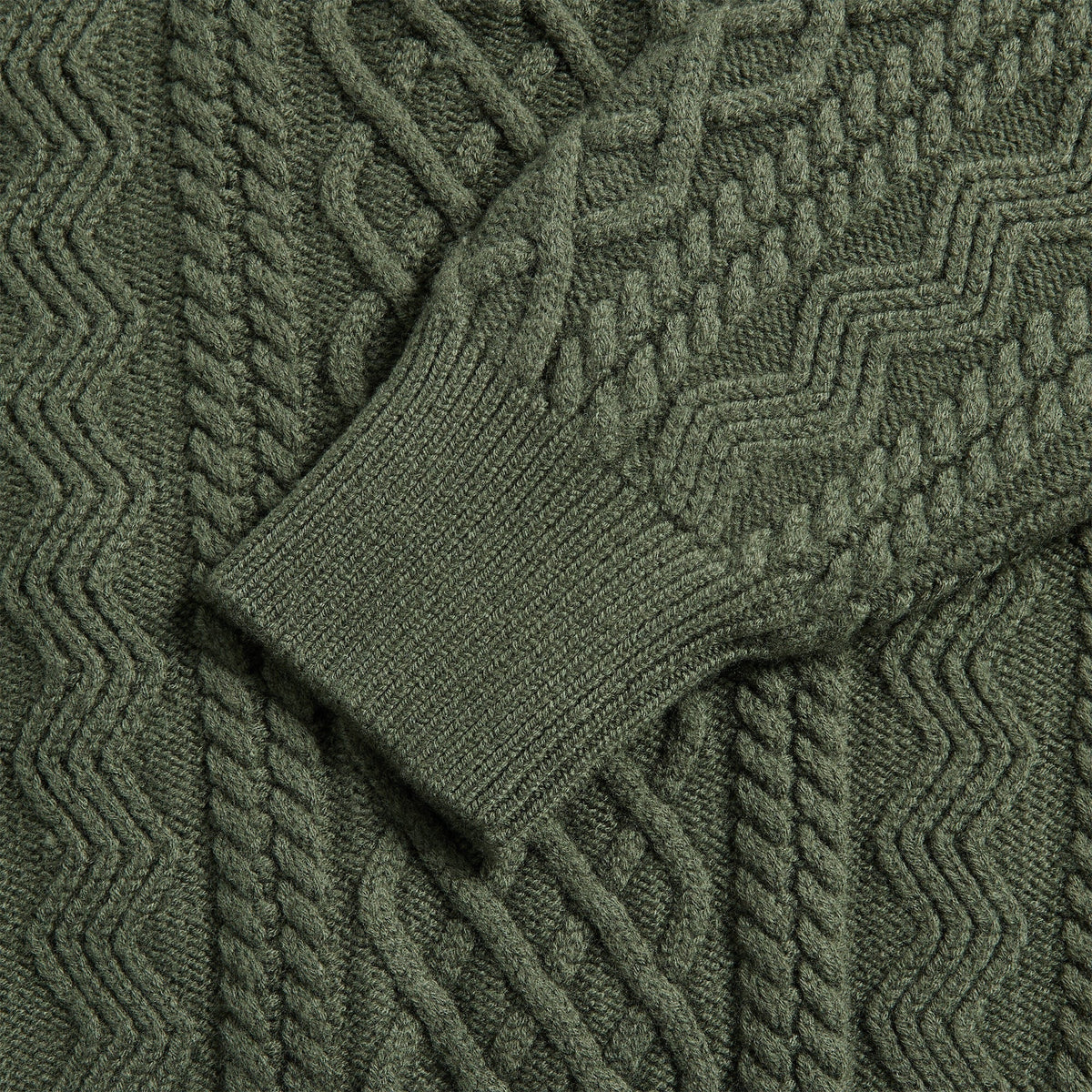 Loewe Zip Up Sweater - Khaki Green