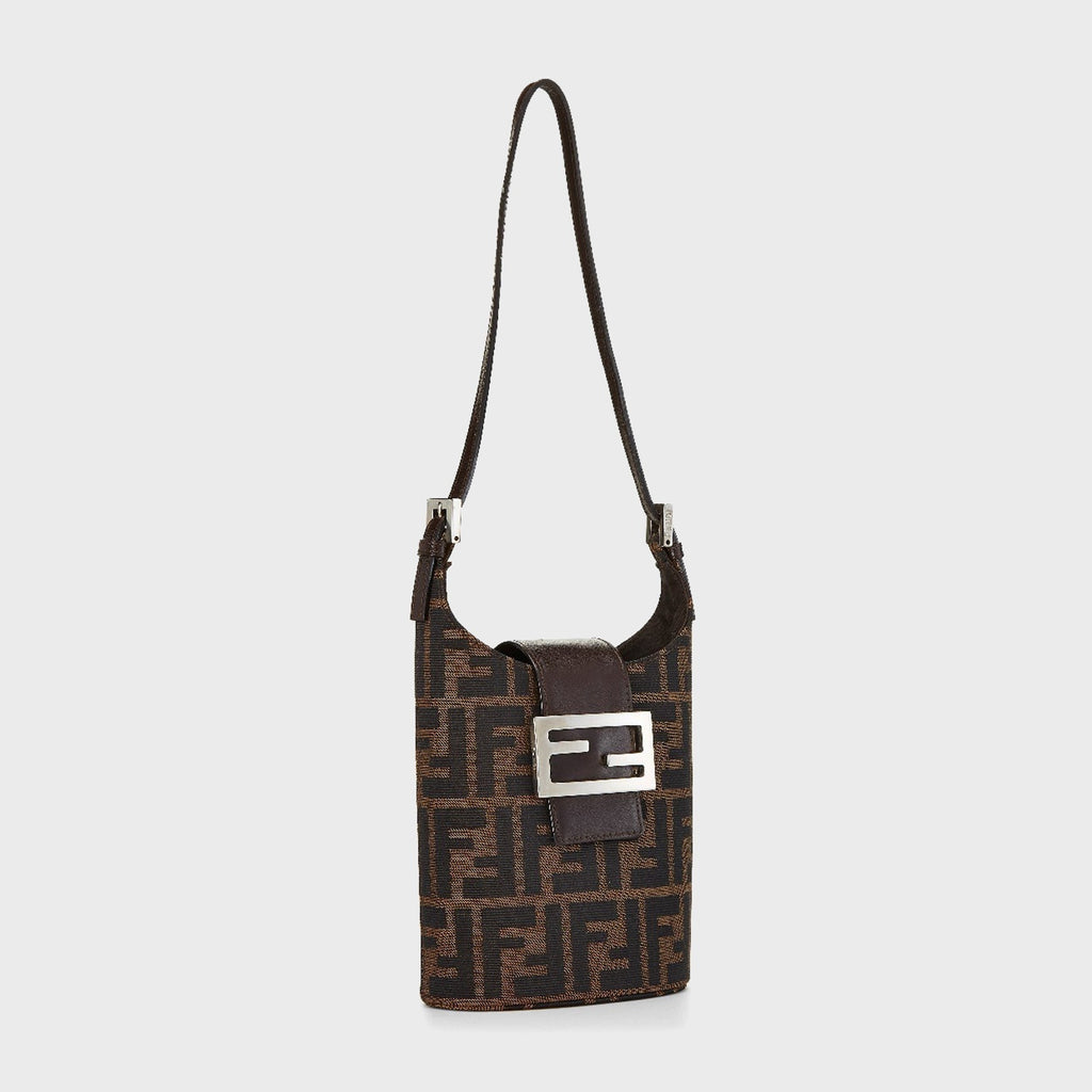 WGACA Fendi Zucca Bucket Mini Bag - Brown