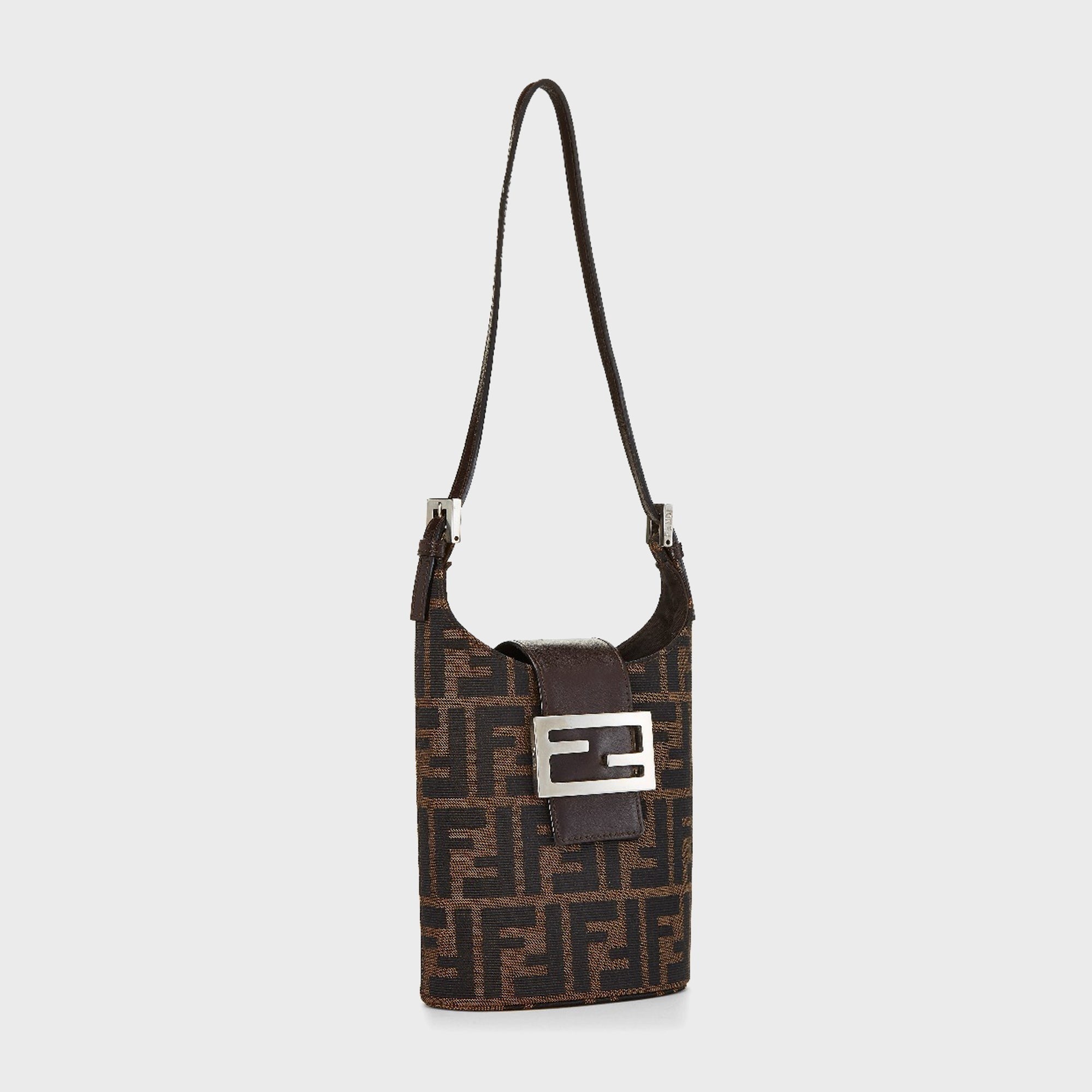 WGACA Fendi Zucca Bucket Mini Bag - Brown