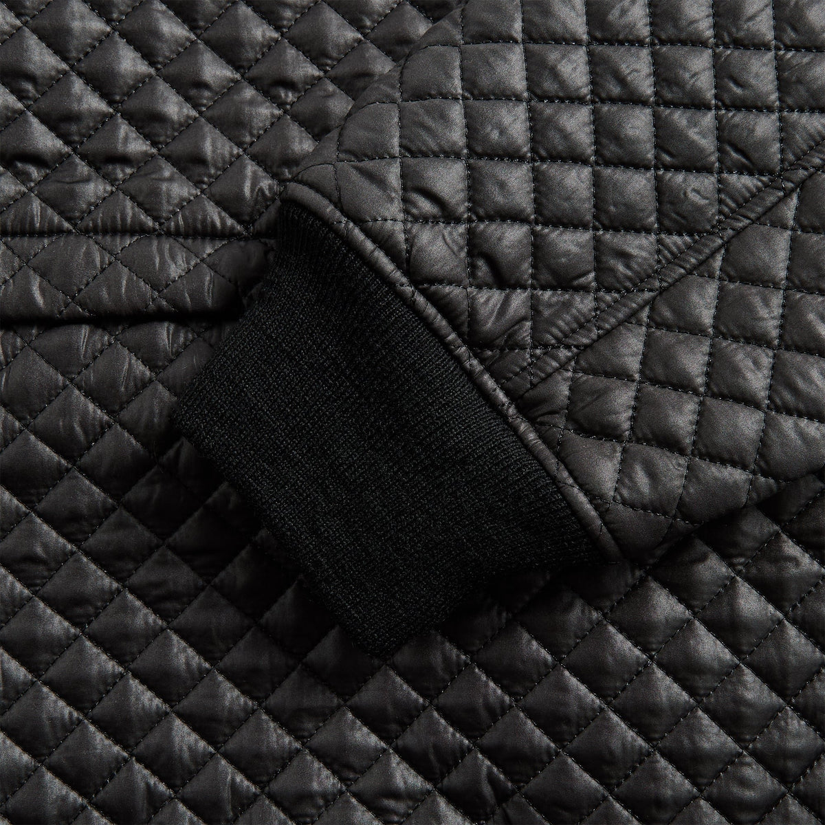Engineered Garments Polyester Small Diamond Quilt Wind Pull - Black