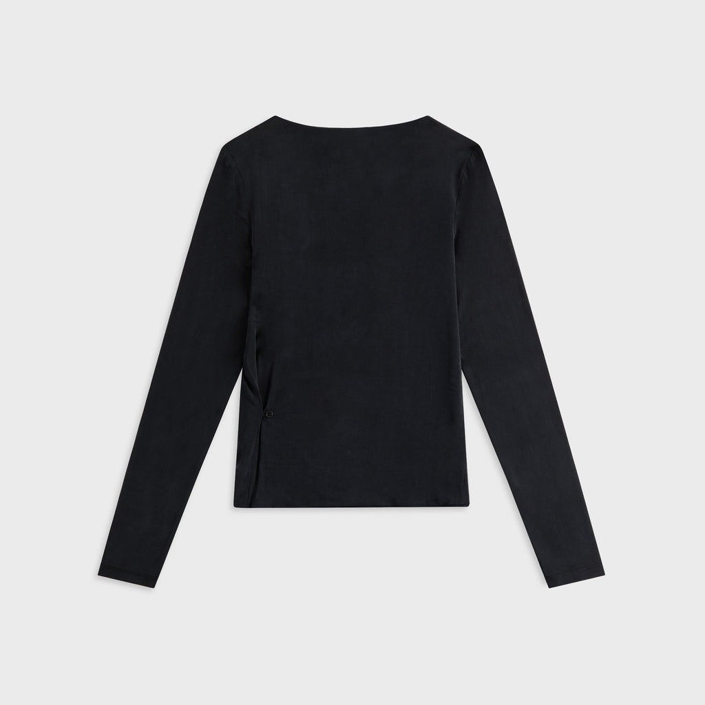 Peachy Den Kylie Long Sleeve Top - Black