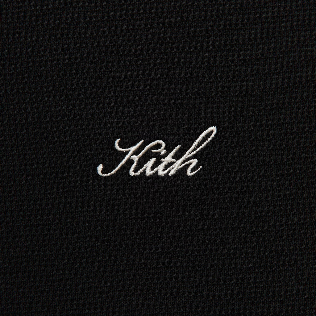 Kith Micro Waffle Tristan Henley - Black