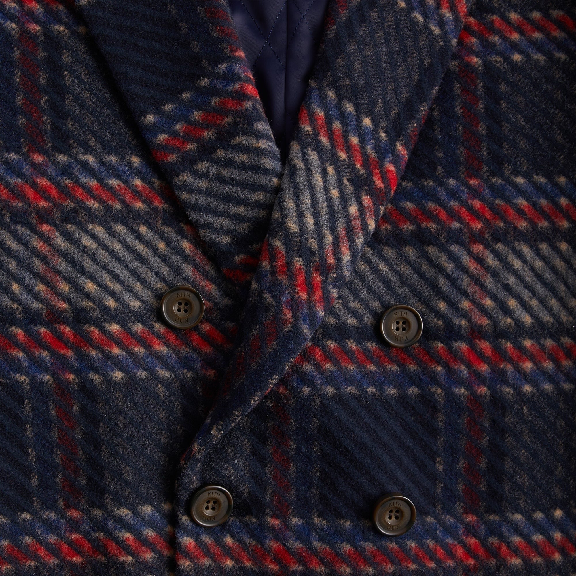 Kith for Bergdorf Goodman Plaid Double Breasted Royce Coat - Nocturnal