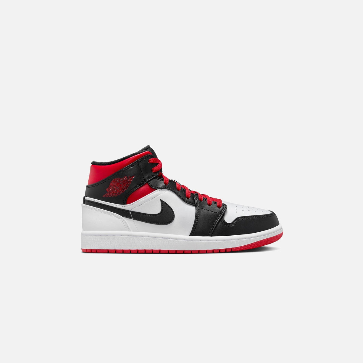Nike Air Jordan 1 Mid - White / Gym Red Black