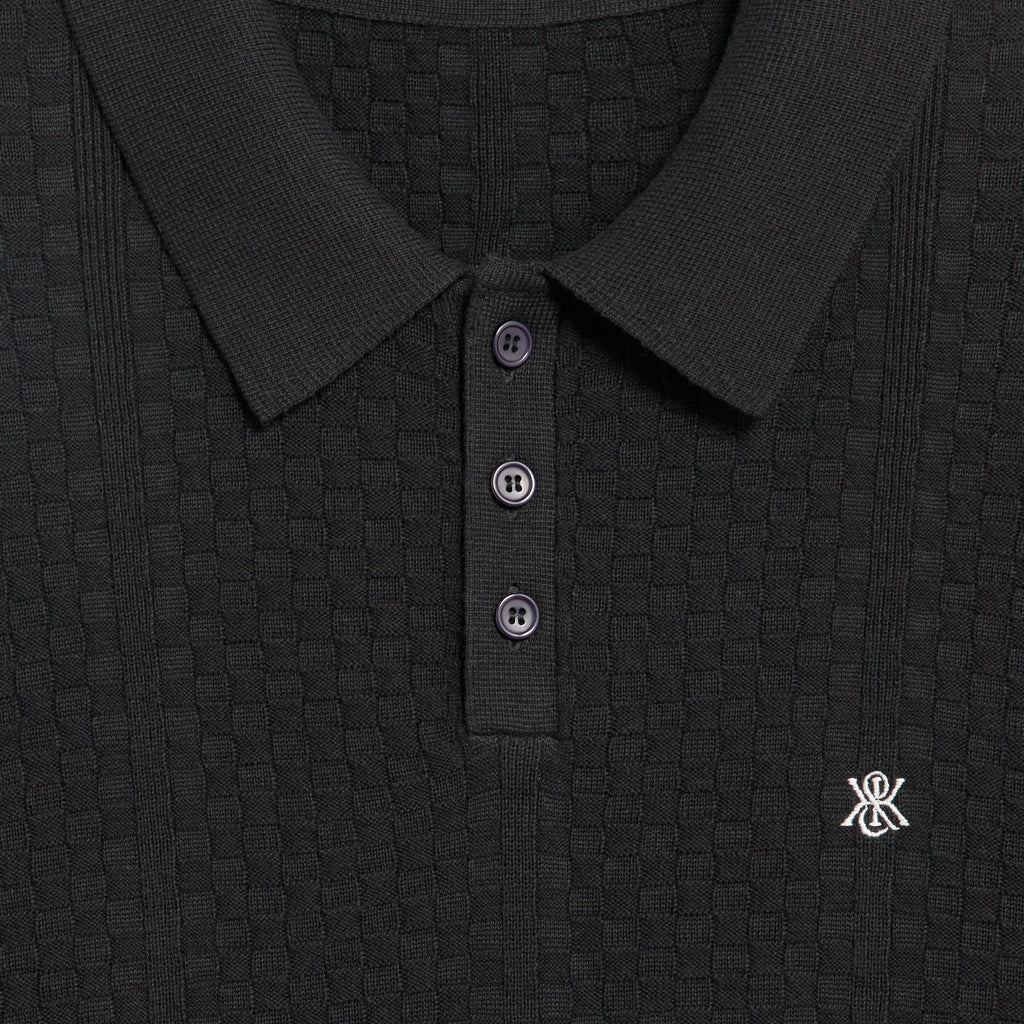 Kith Long Sleeve Tilden Pullover - Black