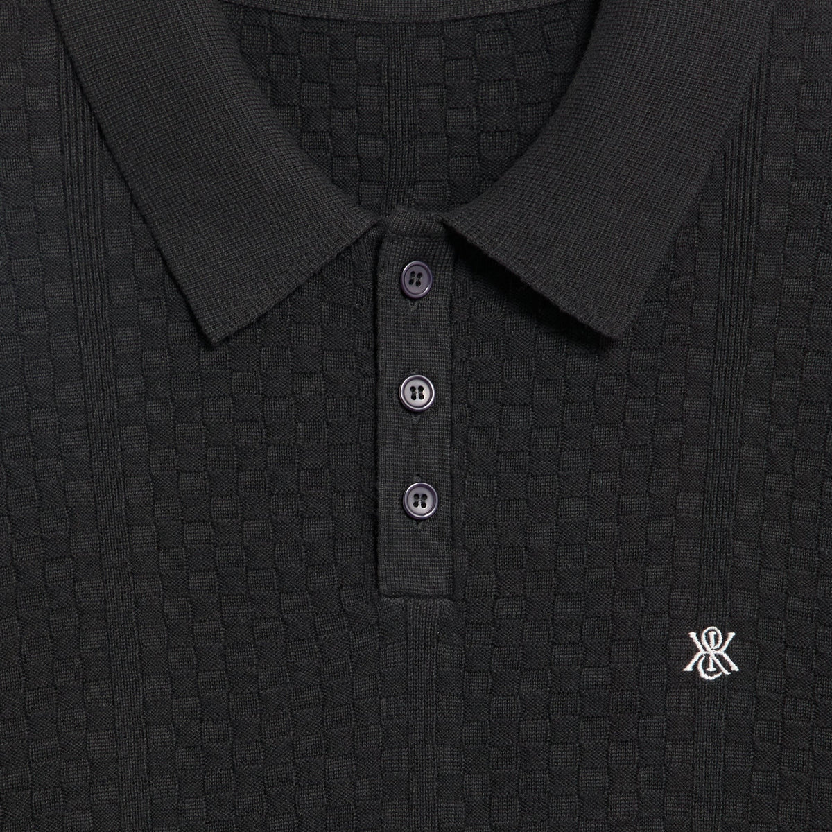 Kith Long Sleeve Tilden Pullover - Black