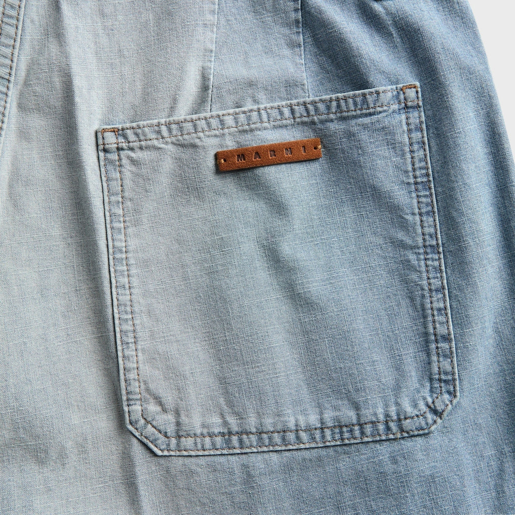 Marni Wide Leg Chambray Jean - Cloud