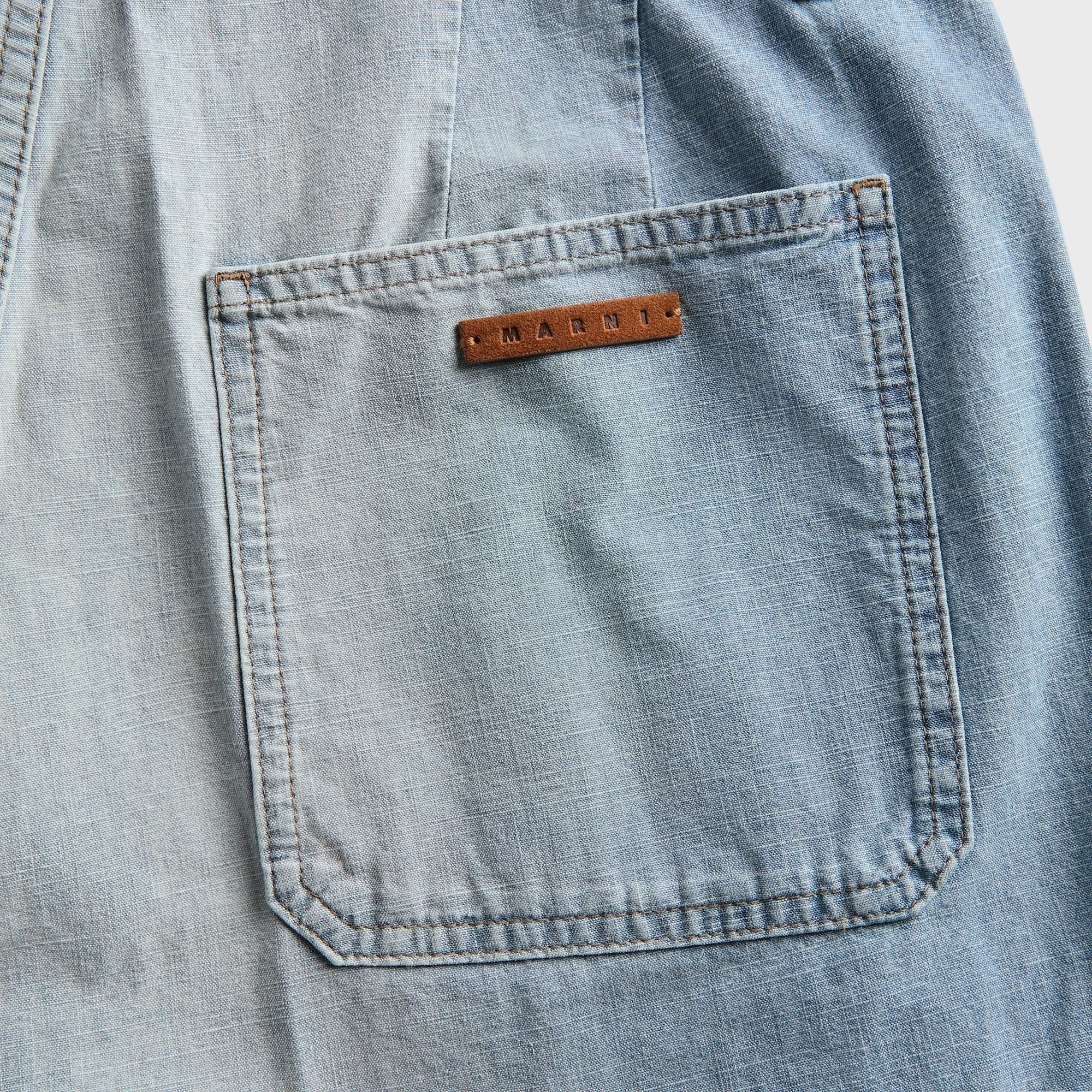 Marni Wide Leg Chambray Jean - Cloud