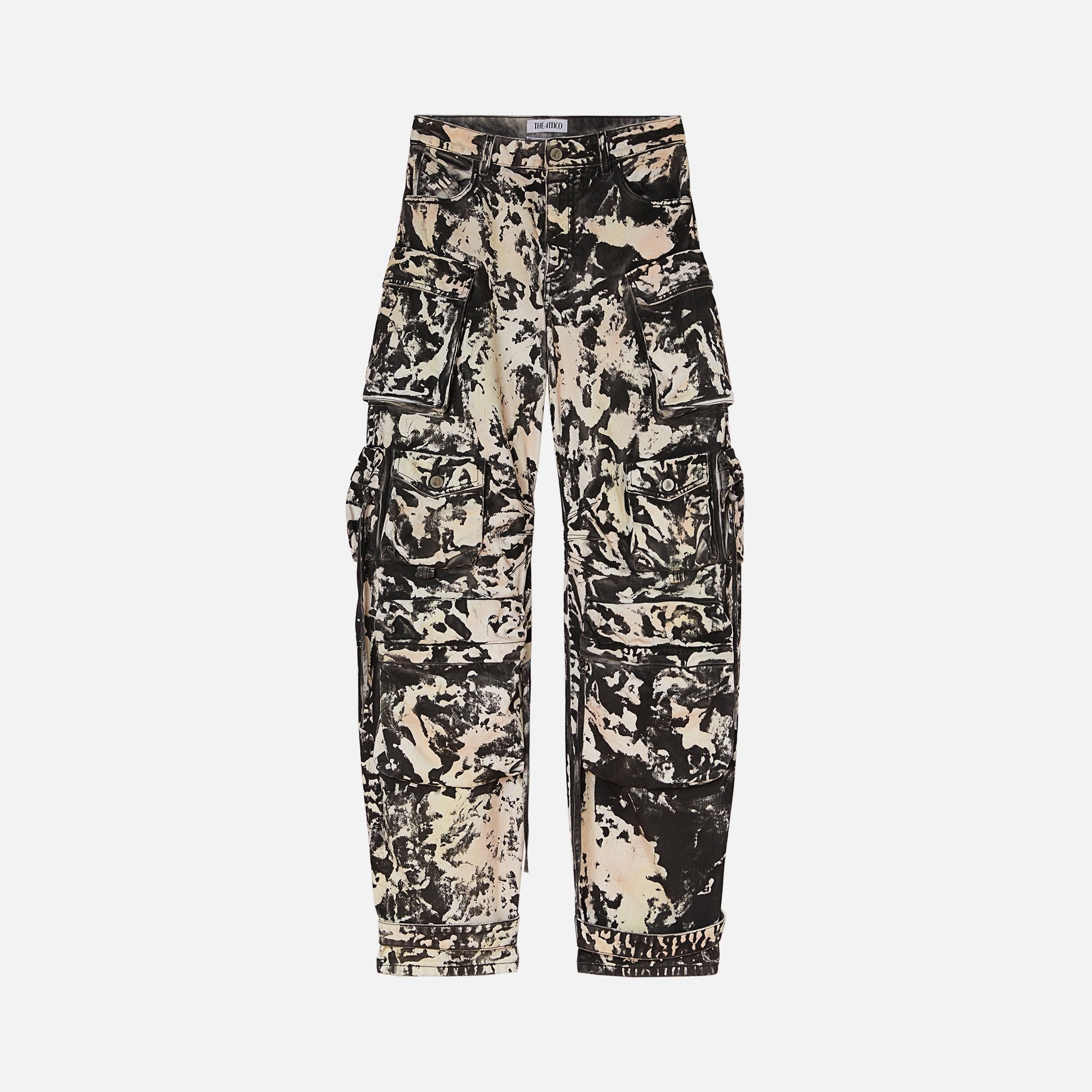 The Attico Fern Long Pant - Black Pink