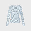 Miaou Amelia Top - Blue Small Dot