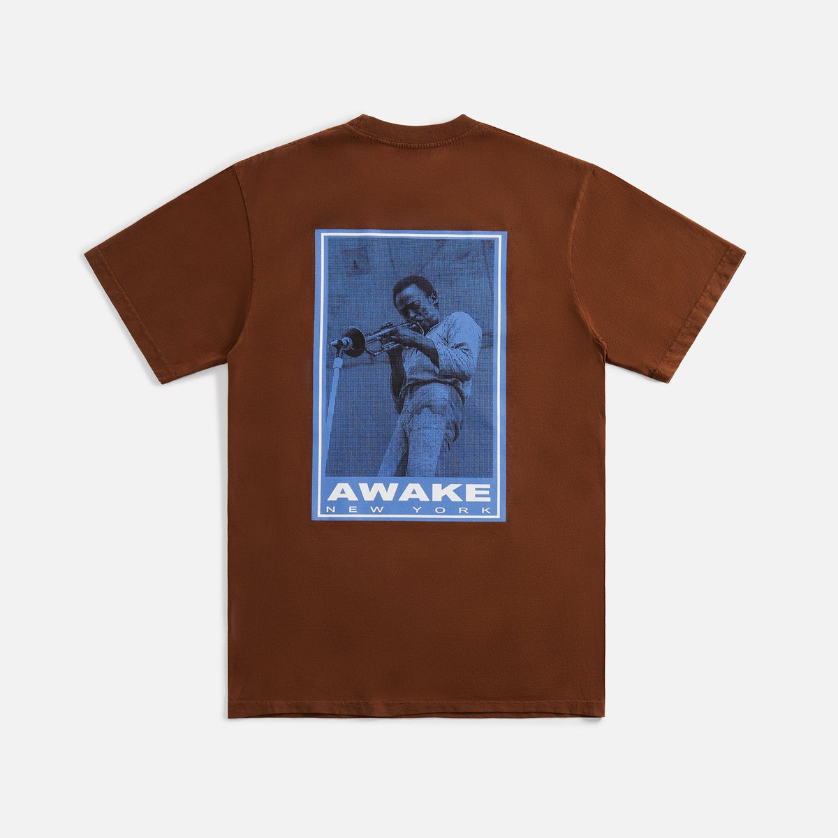 Awake NY Miles Davis Printed Tee - Brown