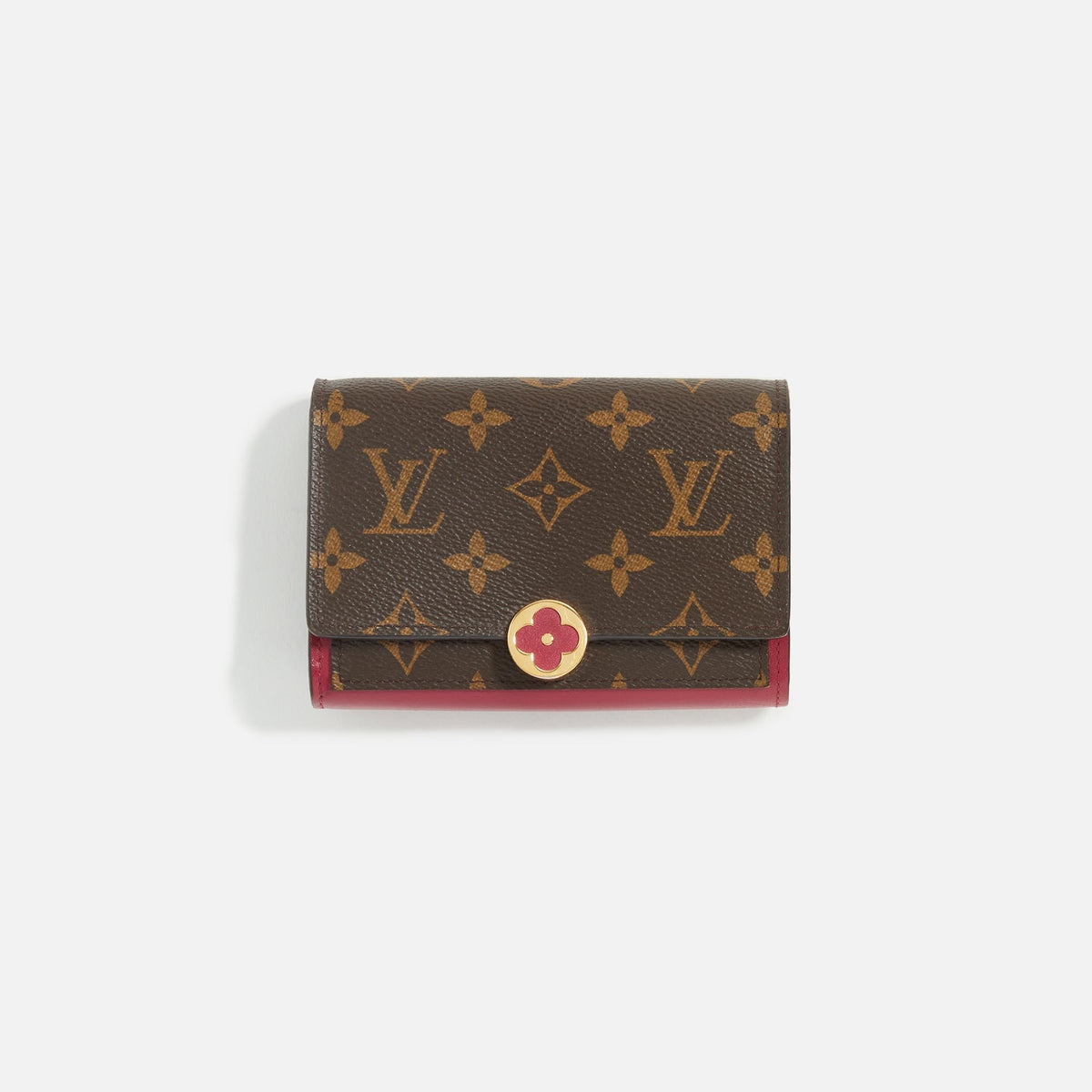 WGACA Louis Vuitton Monogram Flore Compact Wallet - Brown