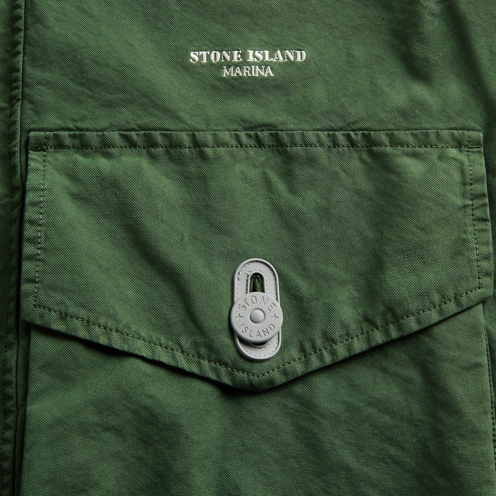 Stone Island Nyco Panama Marina Coach Jacket - Quartz Green