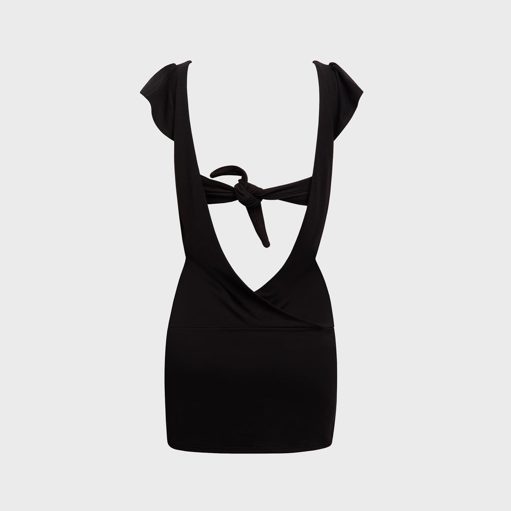 Buci Hibiscus Dress - Black