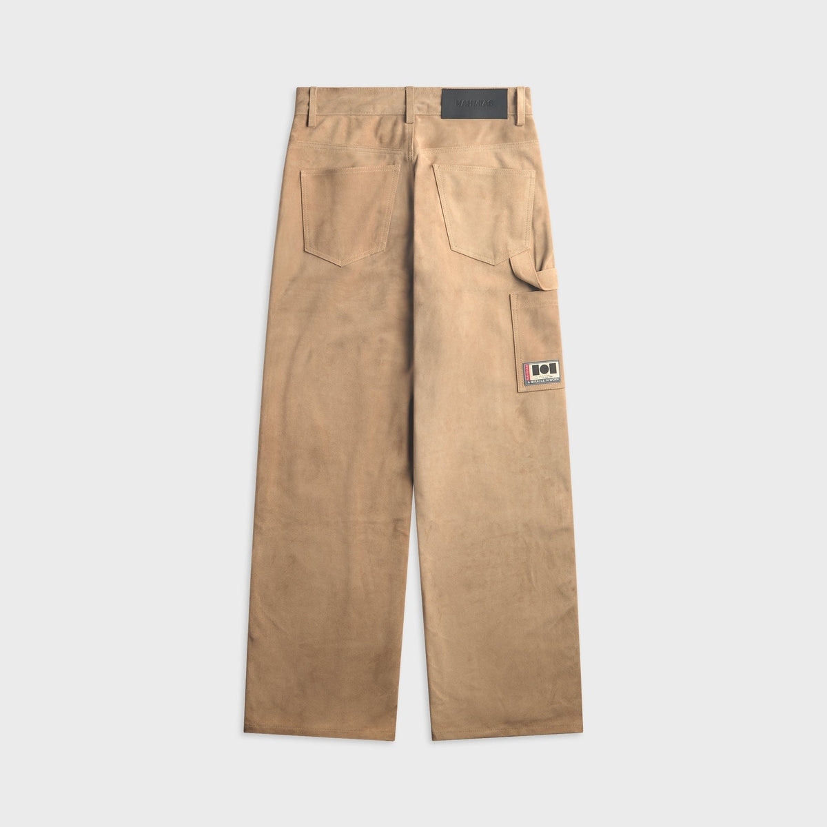 NAHMIAS Suede Baggy Carpenter Pant - Sand Suede