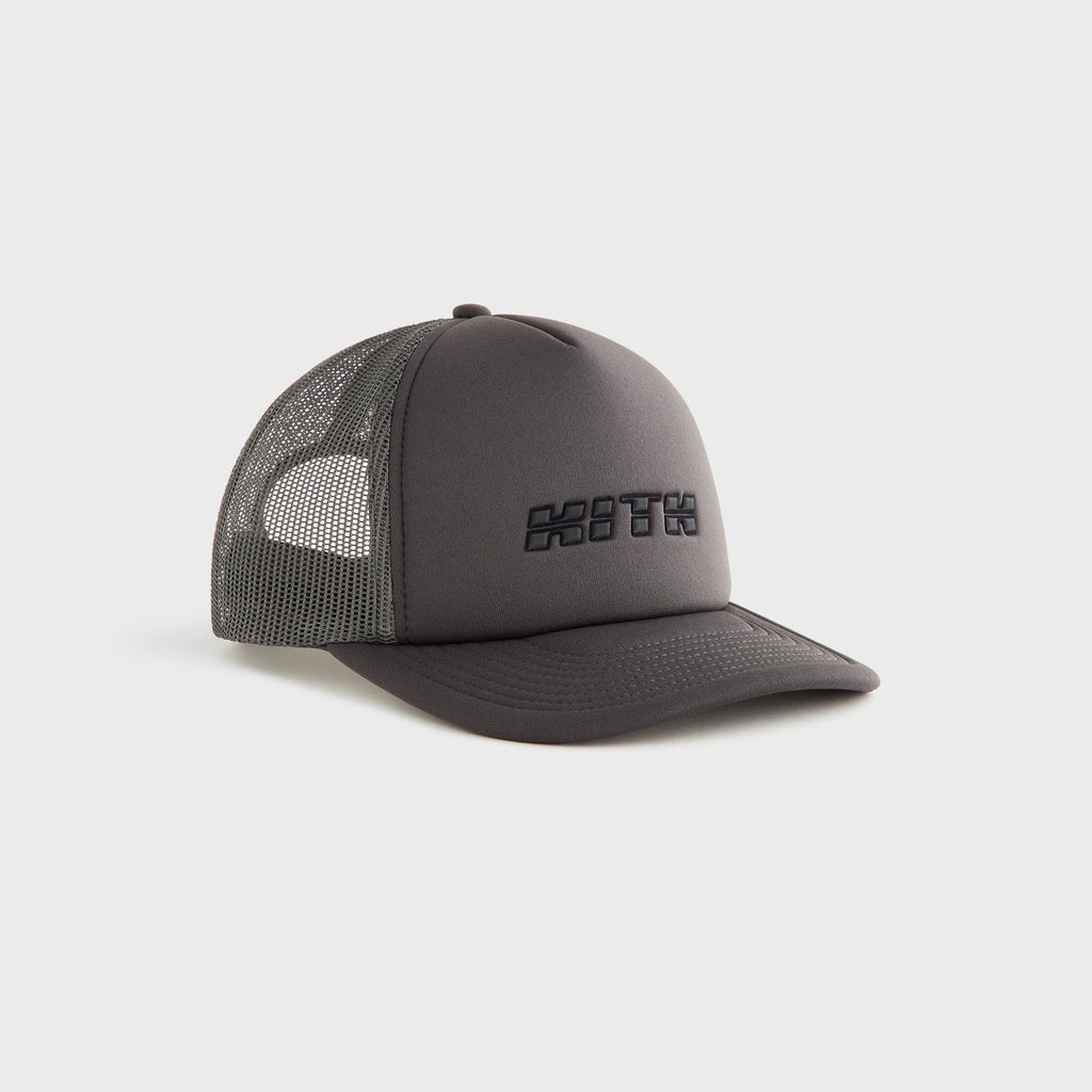 Kith Women Italic Logo Nolan Trucker Cap - Void