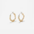 Yvonne Leon Mini Creole Twists Earrings - Gold / White