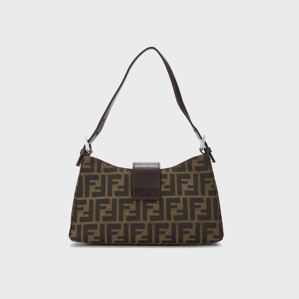 WGACA Fendi Zucca Canvas Shoulder Bag - Brown