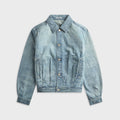 Auralee Faded Selvedge Light Denim Blouson - Light Indigo