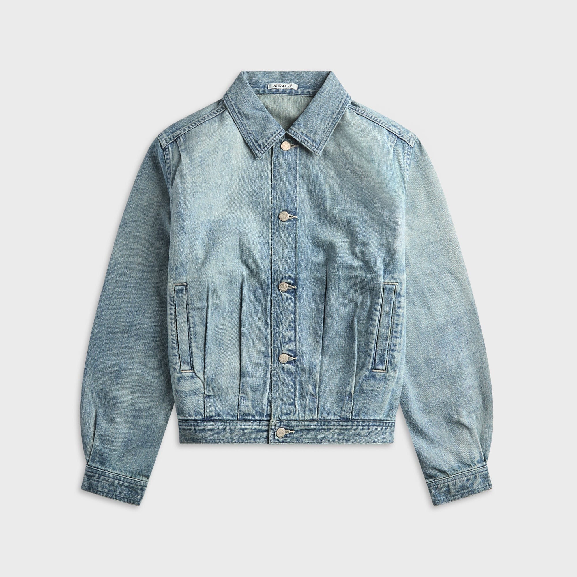 Auralee Faded Selvedge Light Denim Blouson - Light Indigo