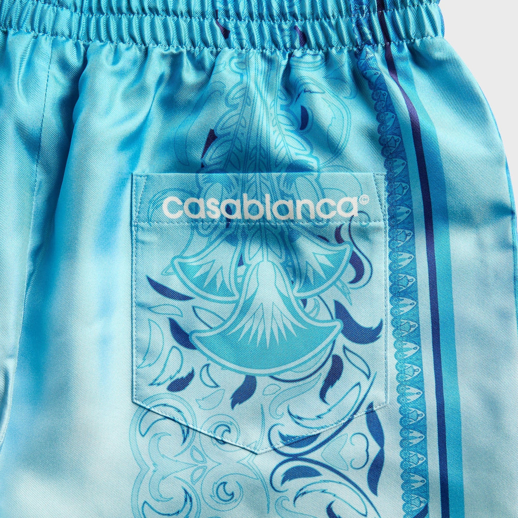 Casablanca Egyptian Rug Silk Short - Blue