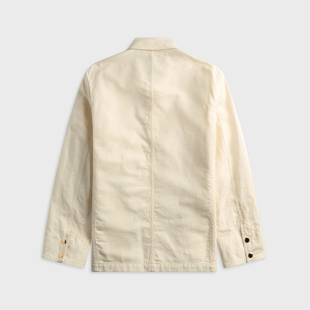 Auralee Wool Cotton Linen Ox Work Jacket - Off White