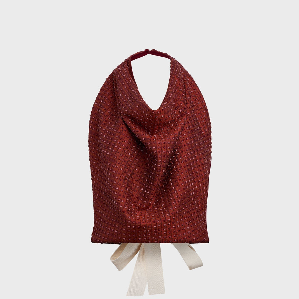 Tae Park Embellished Napkin Top - Red / Orange
