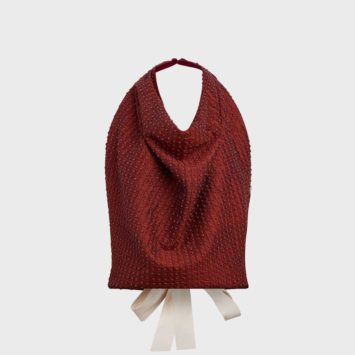 Tae Park Embellished Napkin Top - Red / Orange