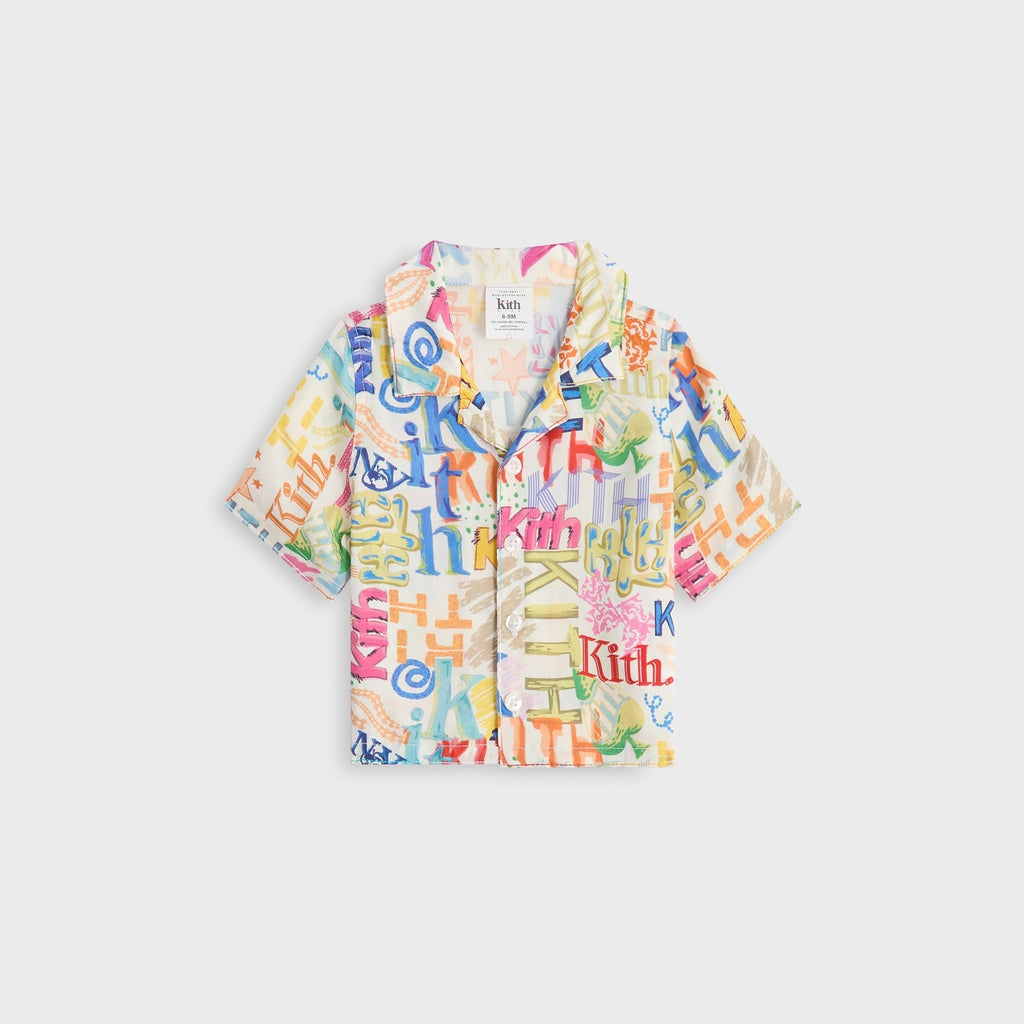 Kith Baby Sketched Monogram Thompson Camp Shirt - Silk