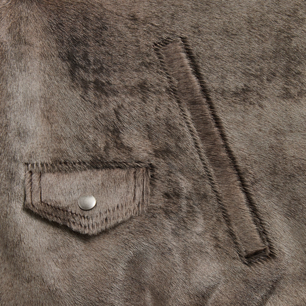 &Kin Pony Hair Cassius Moto Jacket - Underground