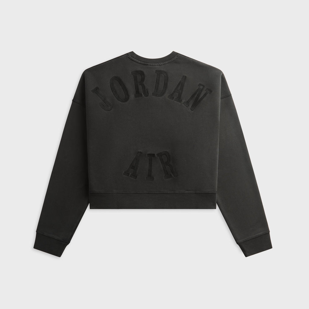 Jordan x IH Cropped Fleece Crewneck Sweatshirt - Black