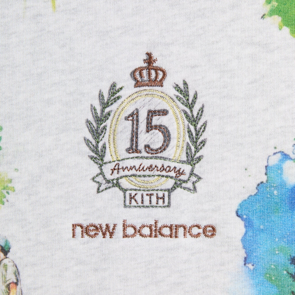 Kith & New Balance Watercolor Nelson Hoodie - Light Heather Grey
