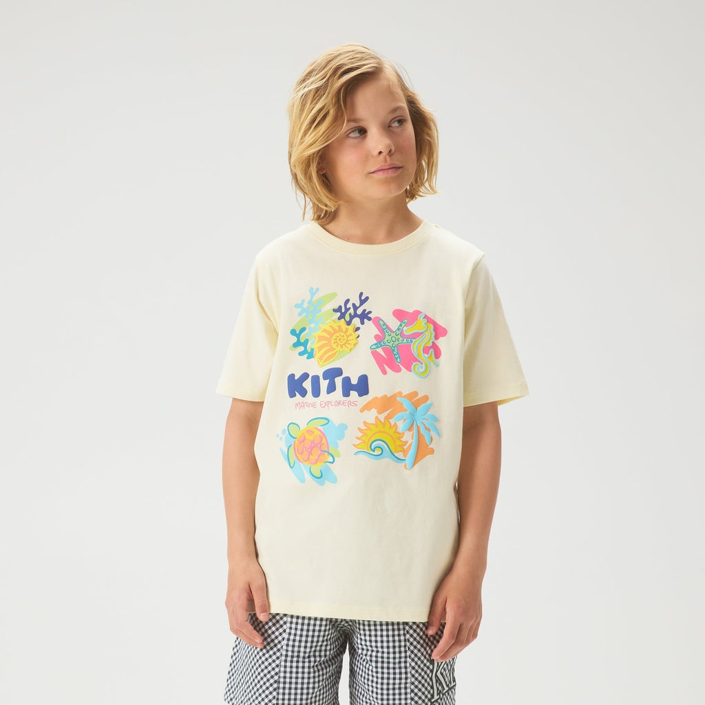 Kith Kids Seaside Souvenir Tee - Straw