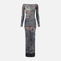 Jean Paul Gaultier Long Boat Neck Dress with Long Sleeves - Marinier