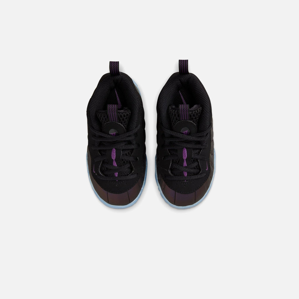 Nike TD Air Foamposite One - Black / Black / Varsity Purple