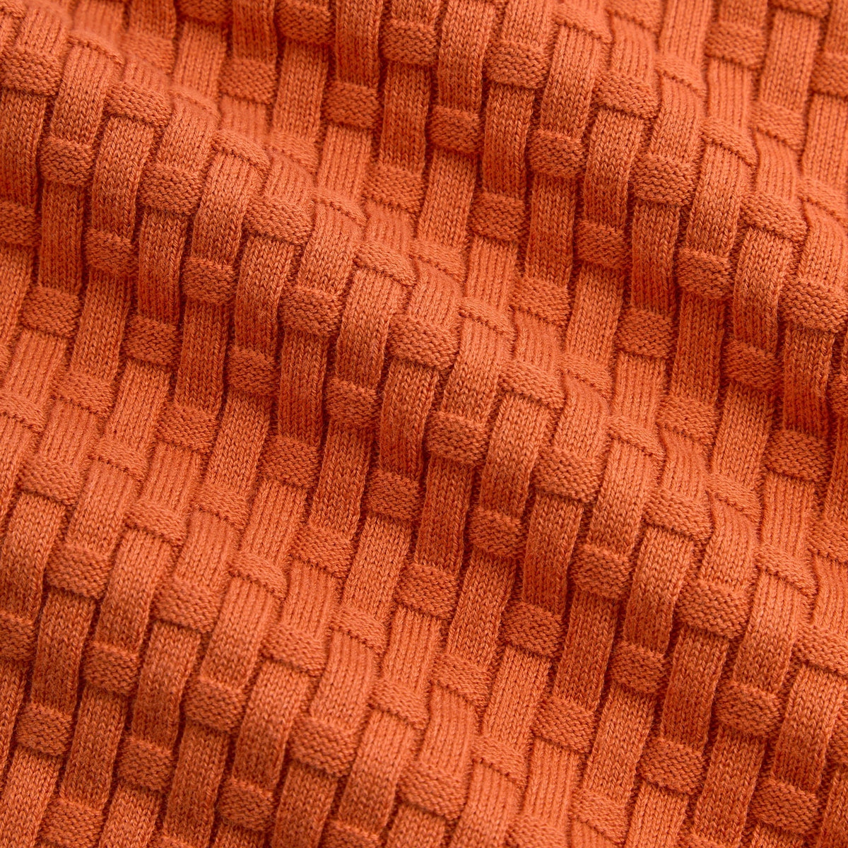 Kith Basket Weave Tilden Polo - Clementine