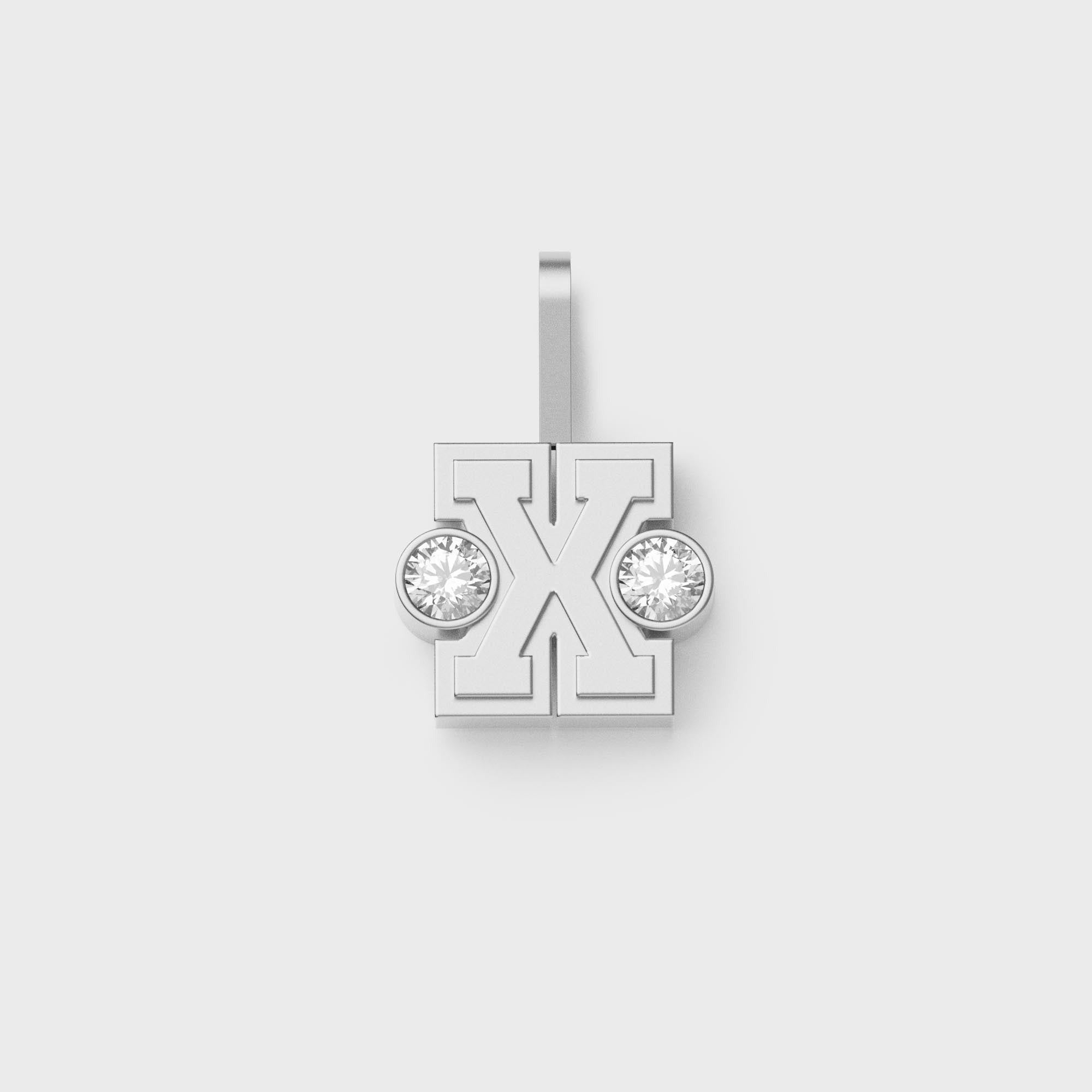 Greg Yuna Sÿlver Babÿ Umlaut Initial 'X' Pendant - Sterling Silver